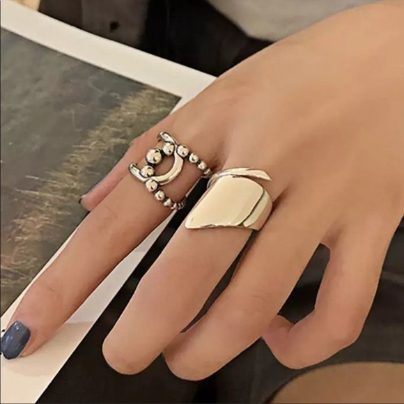 - NEW Geometric Design Sterling Silver Ring - Picture 7 of 15
